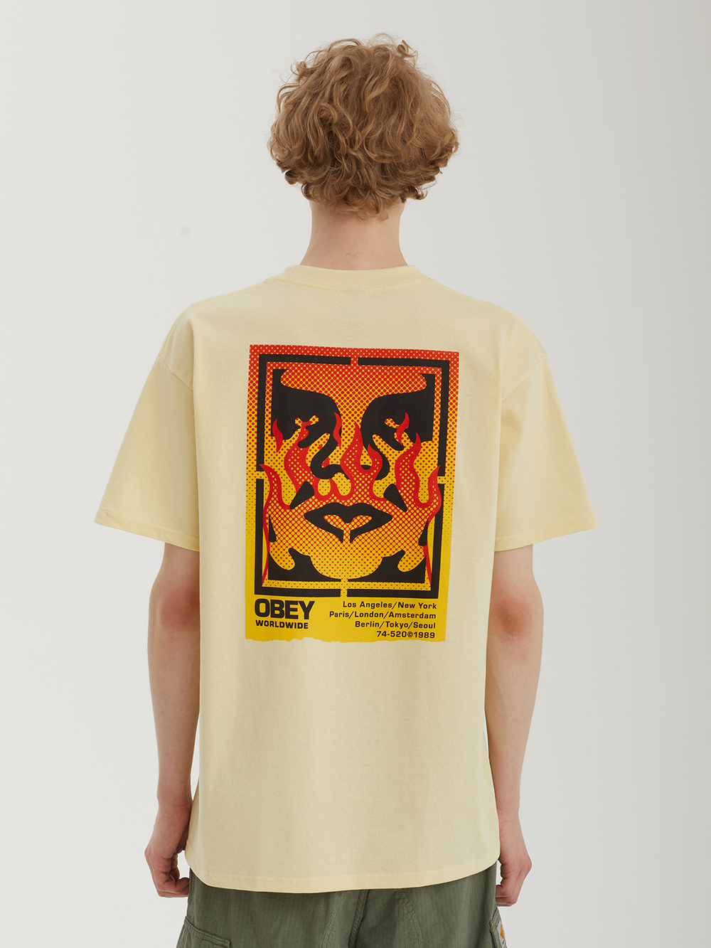 Мужская Футболка Obey Icon Stencil Flame