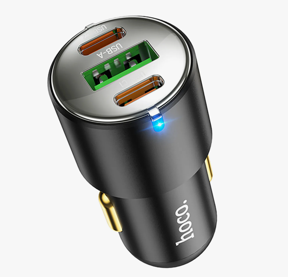 АЗУ Hoco NZ6 pd45w 3-port(2C1A)car charger black