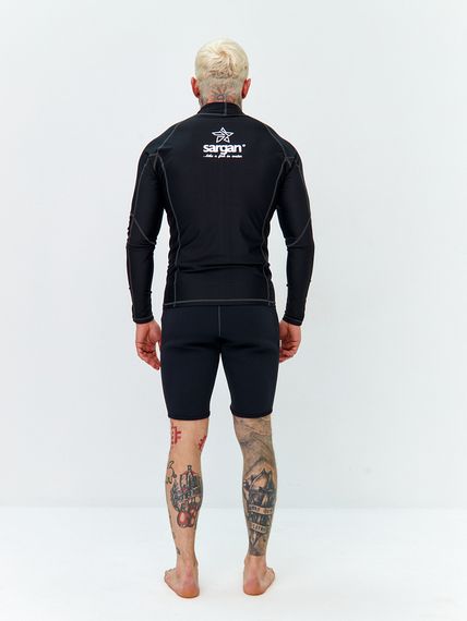 Футболка рашгард лонгслив Sargan Агидель UPF 50+ мужской черный