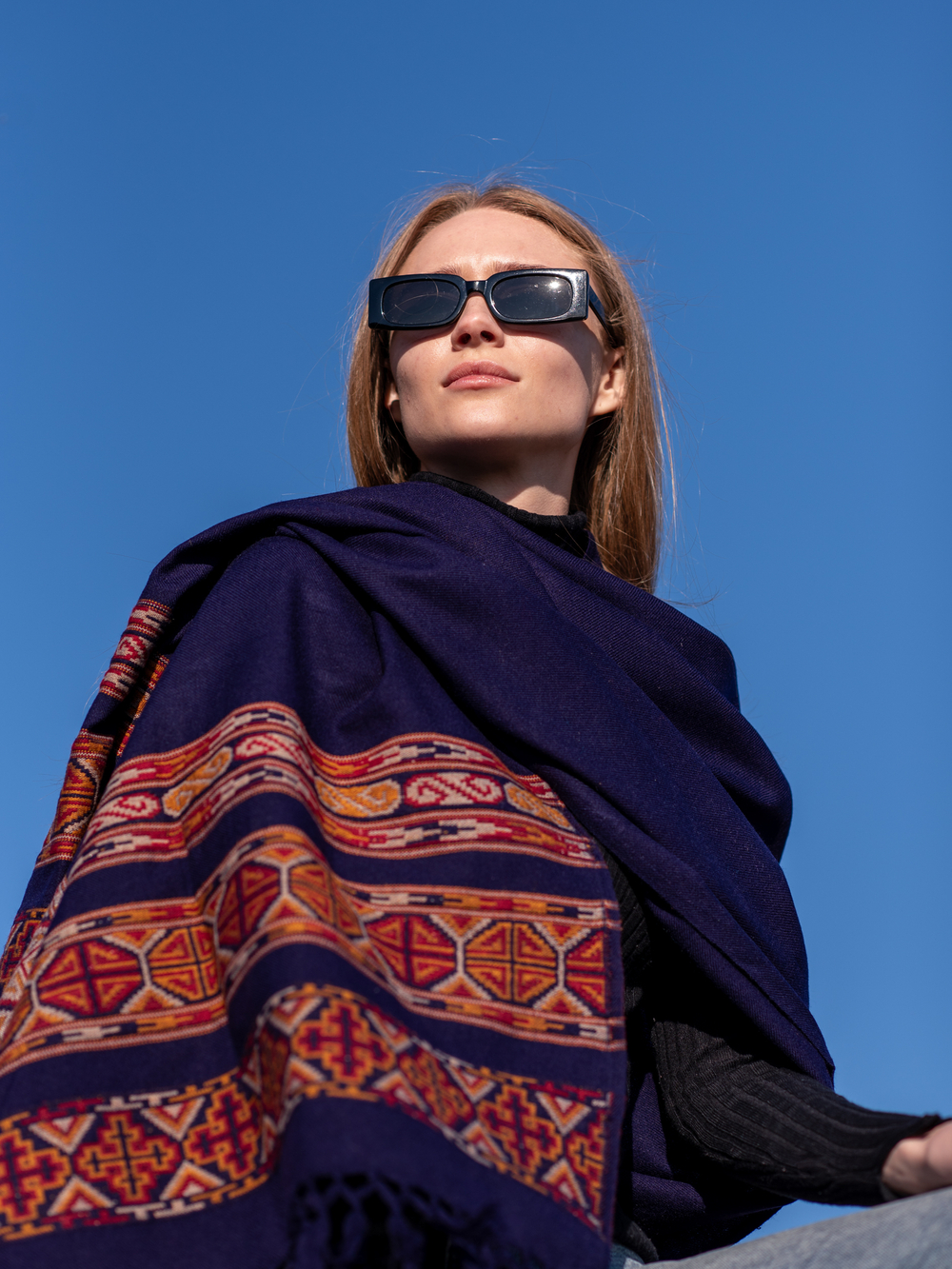 Шаль Куллу (чернильный)