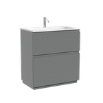 Тумба напольная SANCOS Folk Floor, 790х445х850, c двумя ящиками оснащенными доводчиками, Ergraut soft, арт.FL80FES