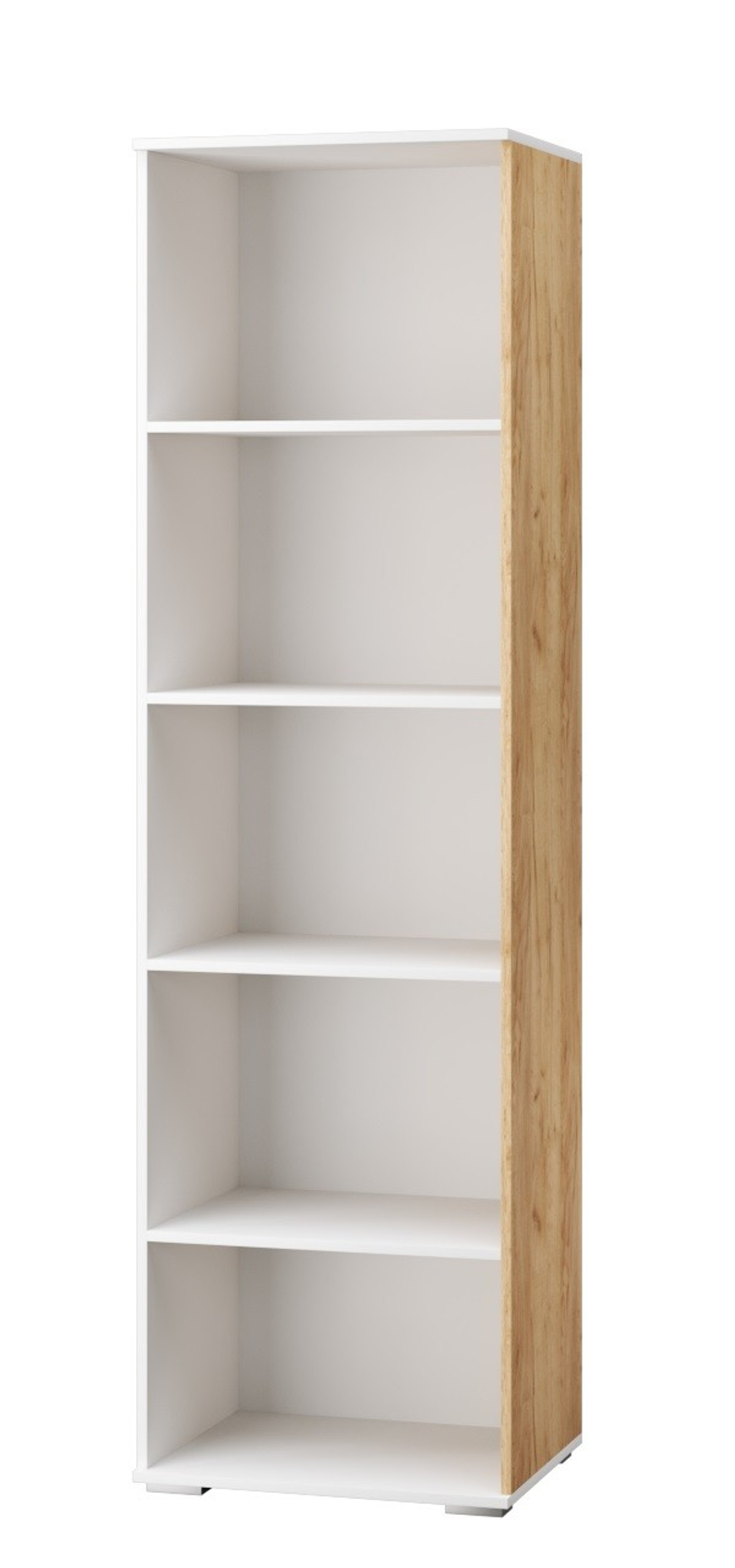 Шкаф для белья Оскар-18, белый/дуб крафт