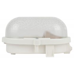 Светильник ЭРА НБП 01-60-012 с ободком Евро пластик / стекло IP53 E27 max 60Вт 185х120х110 овал белый