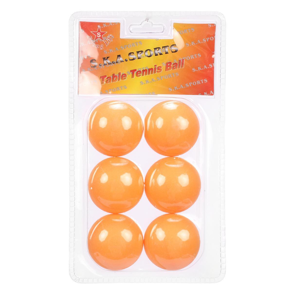 Набор шаров для настольного тенниса 6 шт, микс цветов (белый+желтый), с-30266