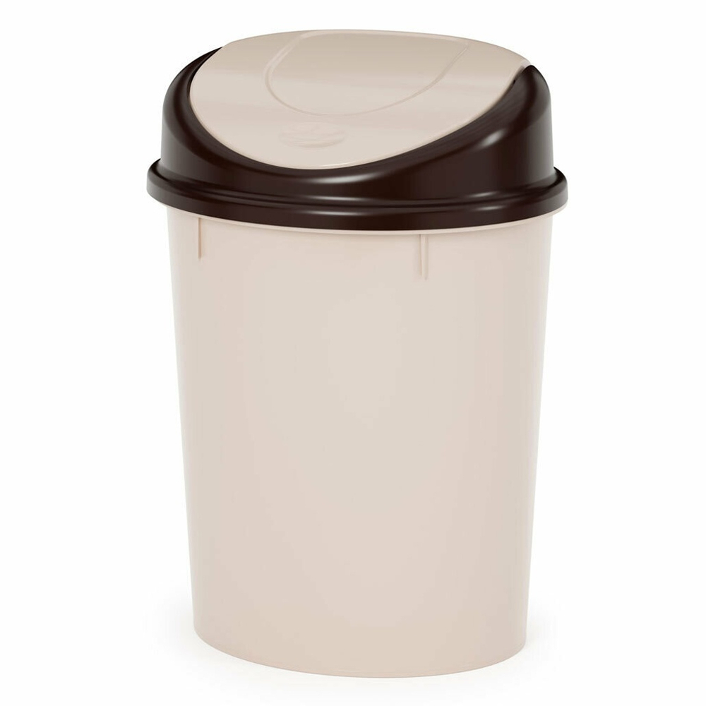 Контейнер для мусора 8л овальный (бежевый)
