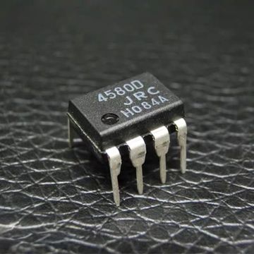 Микросхема JRC4580D (NJM4580D) / DIP8, Сдвоенный аудио операционный усилитель