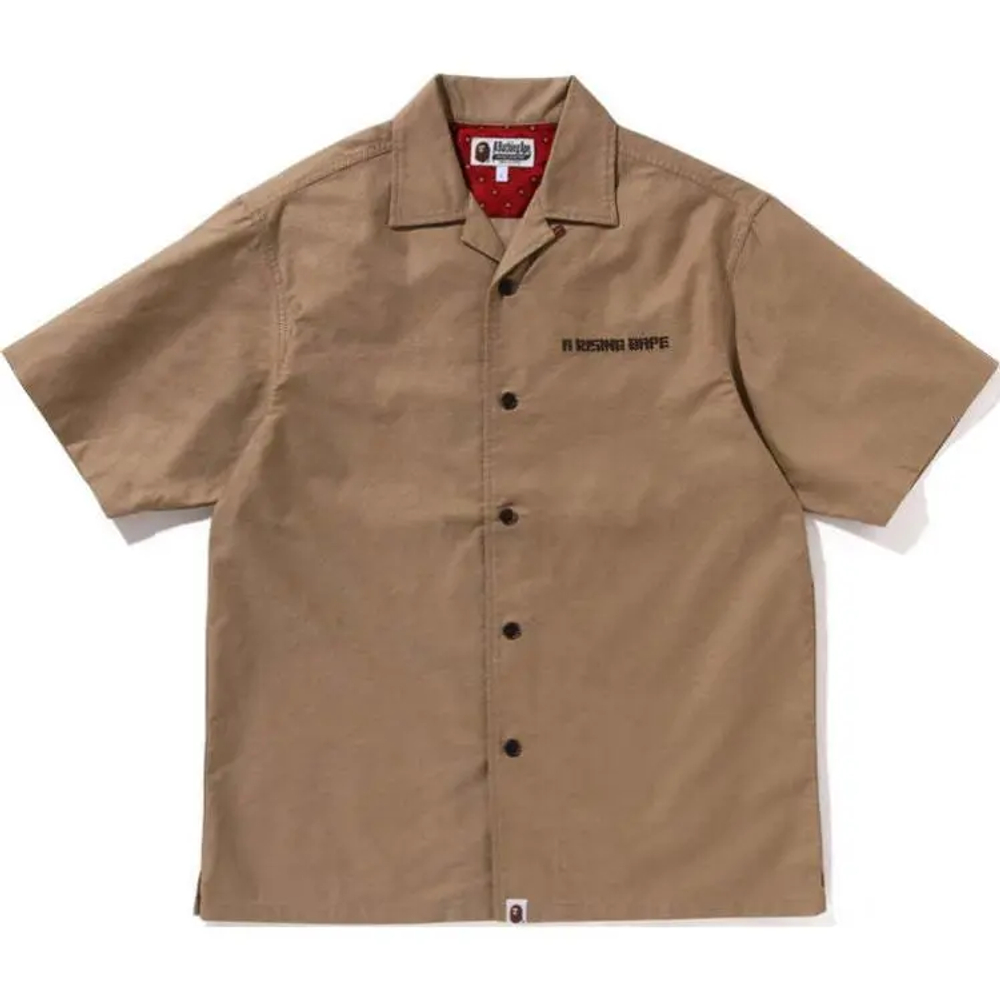 A Bathing Ape Dragon Embroidery Open Collar Shirt