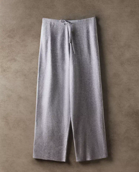 ZARA HOME ПИЖАМНЫЕ БРЮКИ ИЗ ХЛОПКА, СЕРЫЙ
