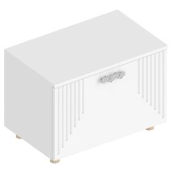 Тумба для обуви 1-ств с полкой  МС "Сандра"(Белый лофт)