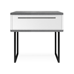 Тумба прикроватная на ножках ROYAL 5201 эко (Металл Бруклин-Черный-р.черная)