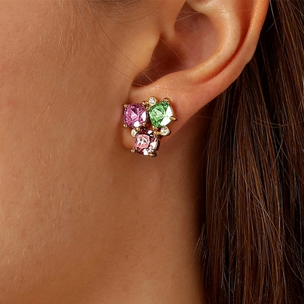 Серьги Dyrberg Kern VIENA SG ROSE/GREEN 420101