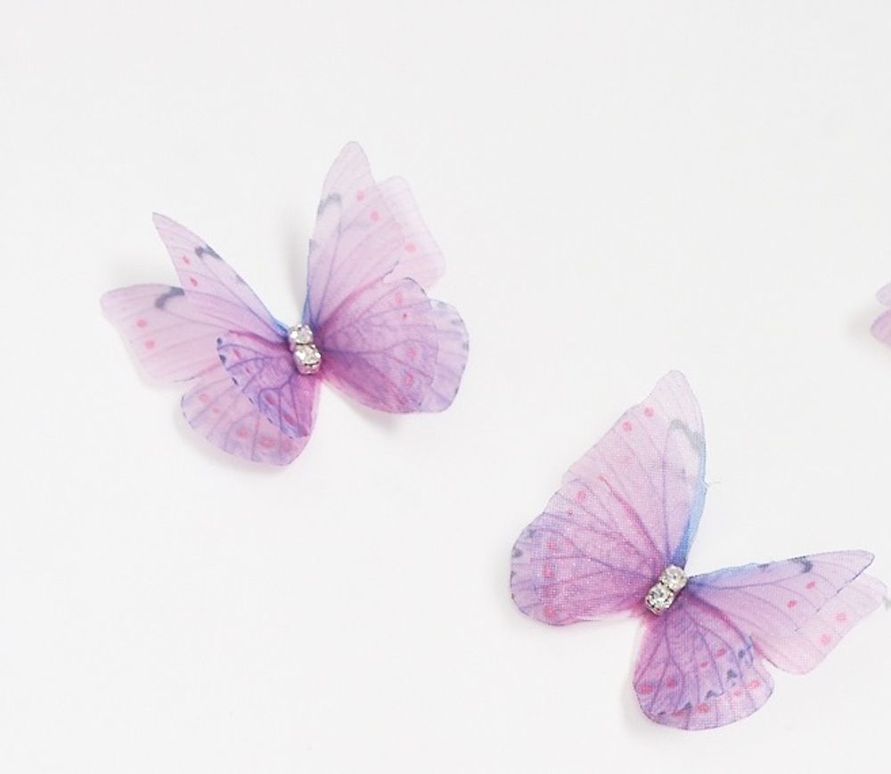 Бабочки шифоновые 3см №30/10шт