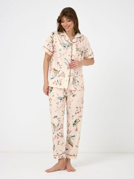 Пижама б/в штаны+рубашка к/р 2528