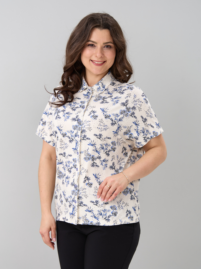 Блузка БЛв-182/вереск-василек