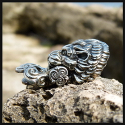 Замок для браслета из паракорда "Скифский Лев" мельхиор