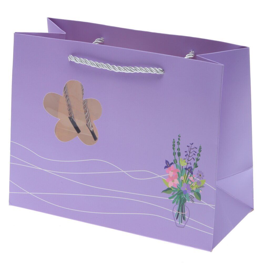 GAEM Пакет подарочный (бумага 210г/м2, блок 12шт), L22,5 W10 H17,5 см, 4в.