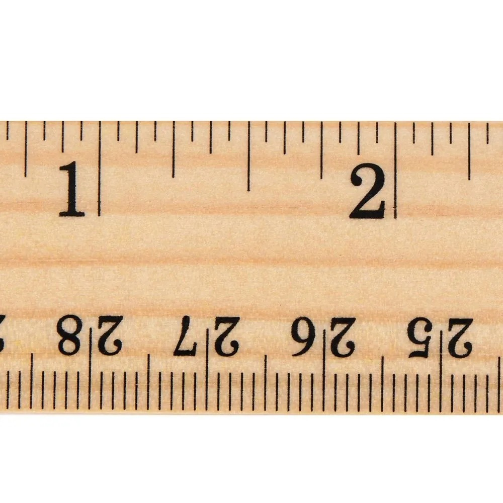Набор деревянных линеек для измерения 30 см, 2 шт, MC-Basir, длинная измерительная (чертежная) линейка с делениями длиной 300 мм