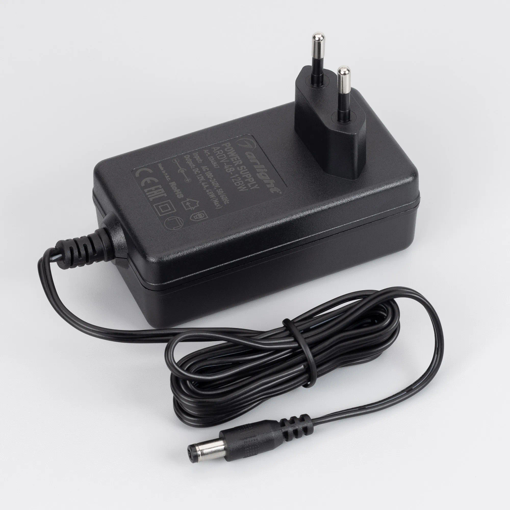 Блок питания ARDV-48-12BW (12V, 4.0A, 48W) (Arlight, Адаптер, 3 года) 034847