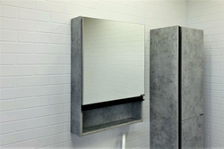 Зеркало-шкаф "Эдинбург-60" бетон светлый