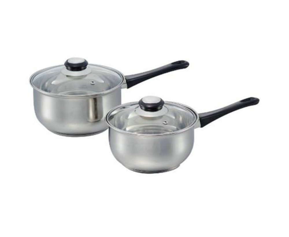 Ковш из нержавеющей стали, с крышкой, объем 1.9л, 16х9,5см, ручка бакелит, 9356 Mallony