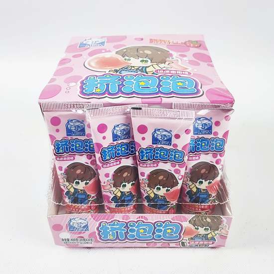 Жевательная резинка в тюбике со вкусом клубники, 20 гр