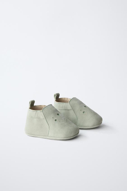 ZARA КОЖАНЫЕ ПИНЕТКИ, ГОЛУБОЙ