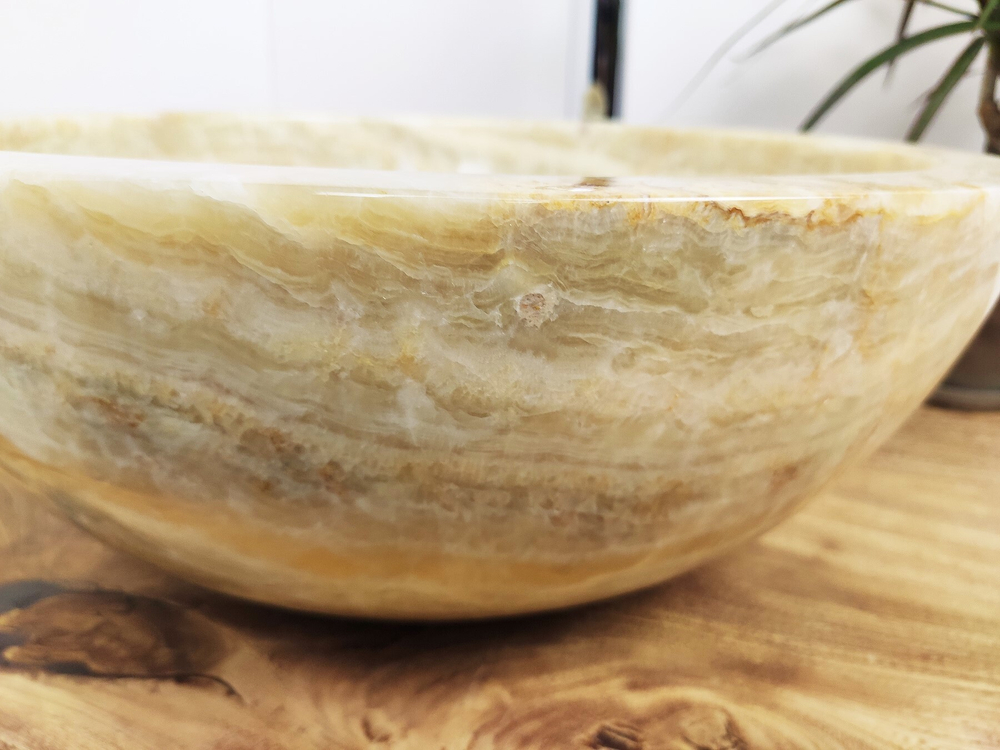 Раковина из оникса Bowl Yellow Small BO-60266 40*40*15