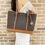 Сумка MICHAEL KORS MK Jet Set Travel Logo Tote, 35S0GTVT1V-BROWN
