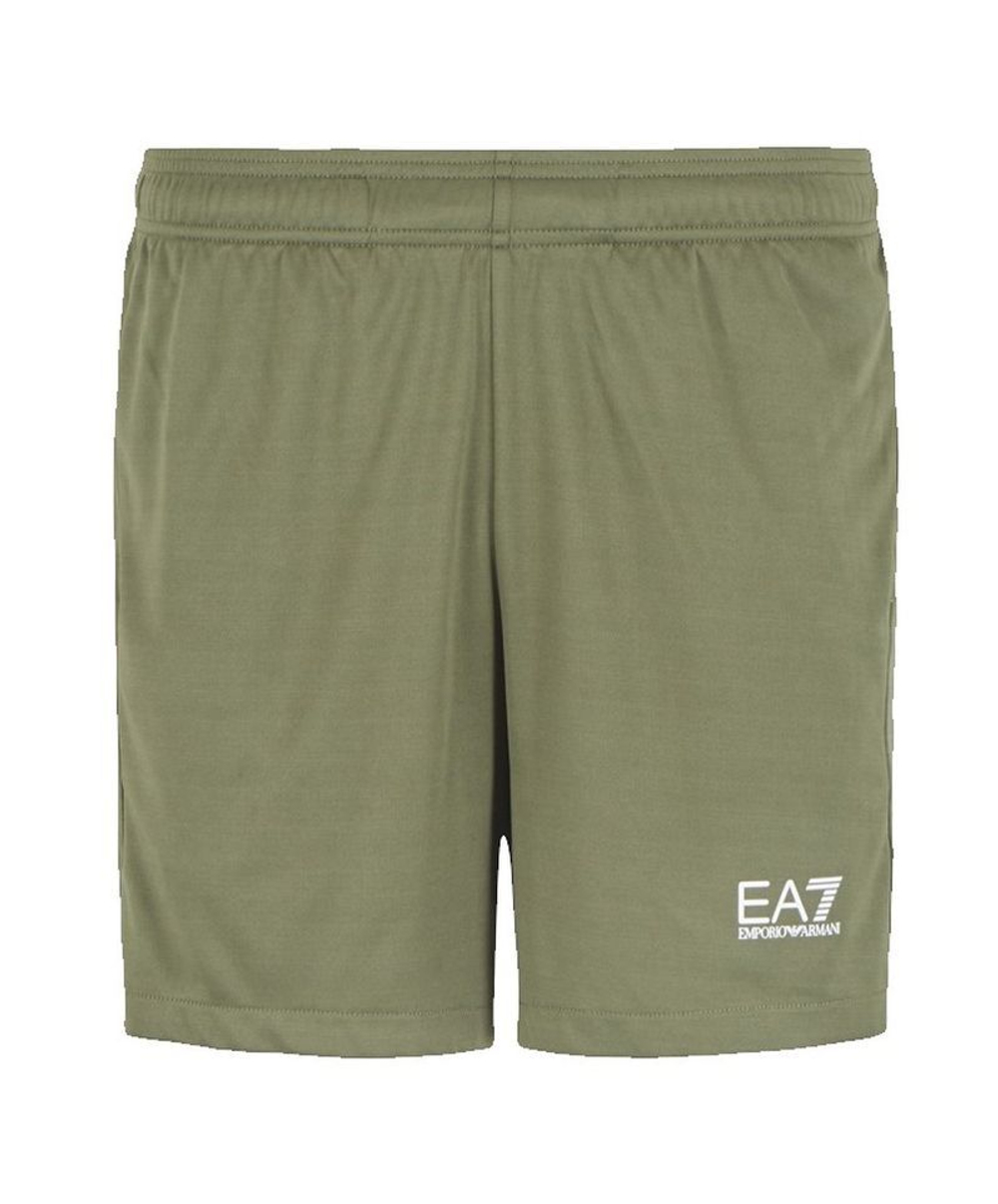 Мужские теннисные шорты EA7 Man Jersey - зеленый