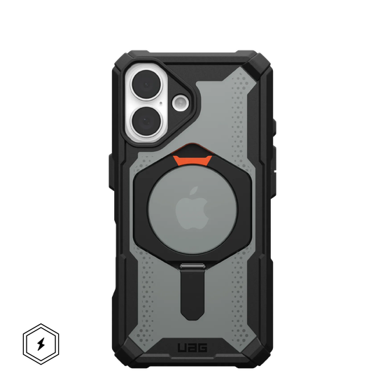 UAG Plasma XTE with MagSafe Series Case for Apple iPhone 16 Black/Orange (Чёрный)
