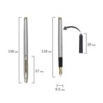 Набор ручек Brauberg Brioso (шариковая 1мм + перьевая 0.5мм), синие, корпус серебро