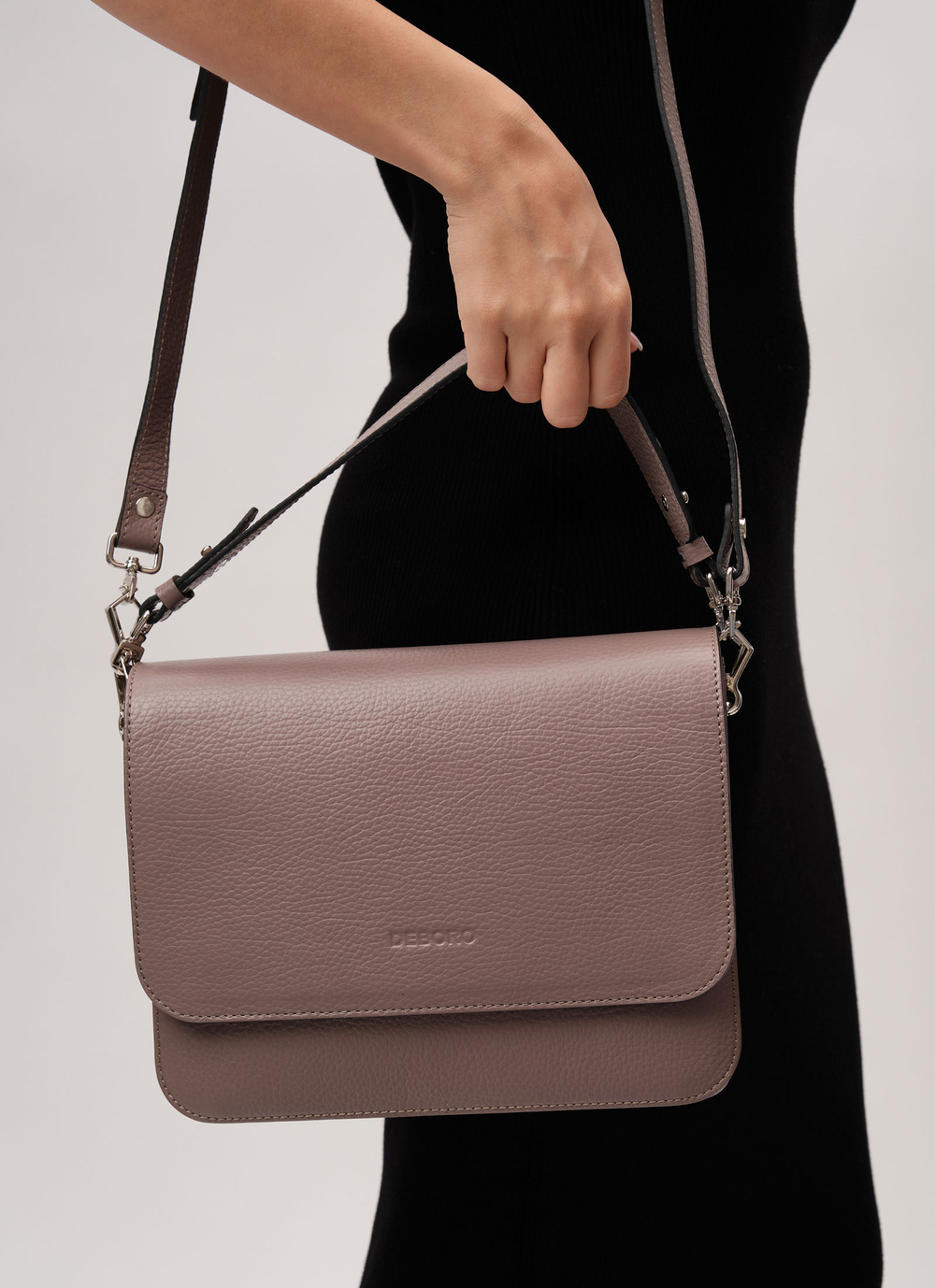 Сумка Deboro 30494 розово-серый
