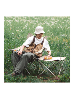 Кресло туристическое Naturehike Nightfall T05J с секцией, 149х52х79 см, до 120 кг, бежевое