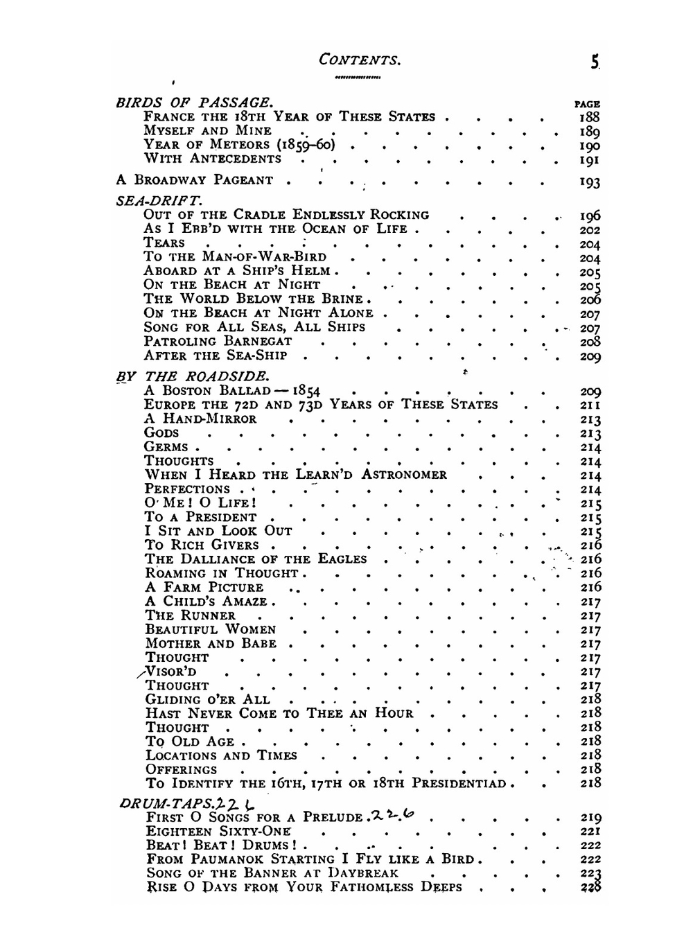 Leaves of Grass. Including Sands at Seventy, Good Bye My Fancy, A Backward Glance O'er Travel'd Roads | Whitman Walt