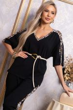 Костюм брючный Эними (черный/лео) К14848-8М LT Collection