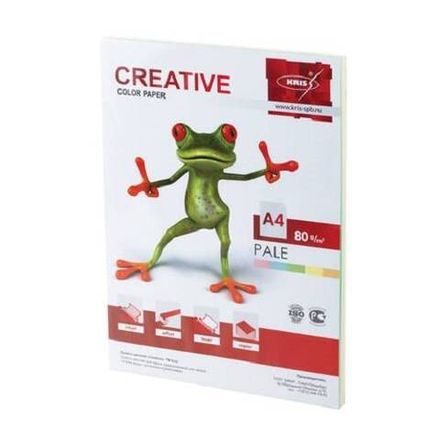Бумага цветная mix 5цв, 100л, А4, 80г/м2, Крис Pastel