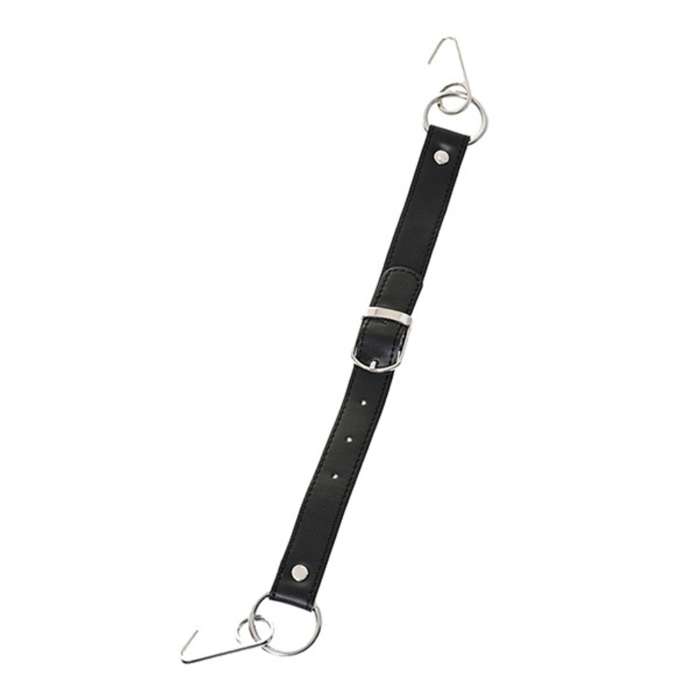 Кляп-крючок на чёрном кожаном ремешке ToyFa Theatre 708005