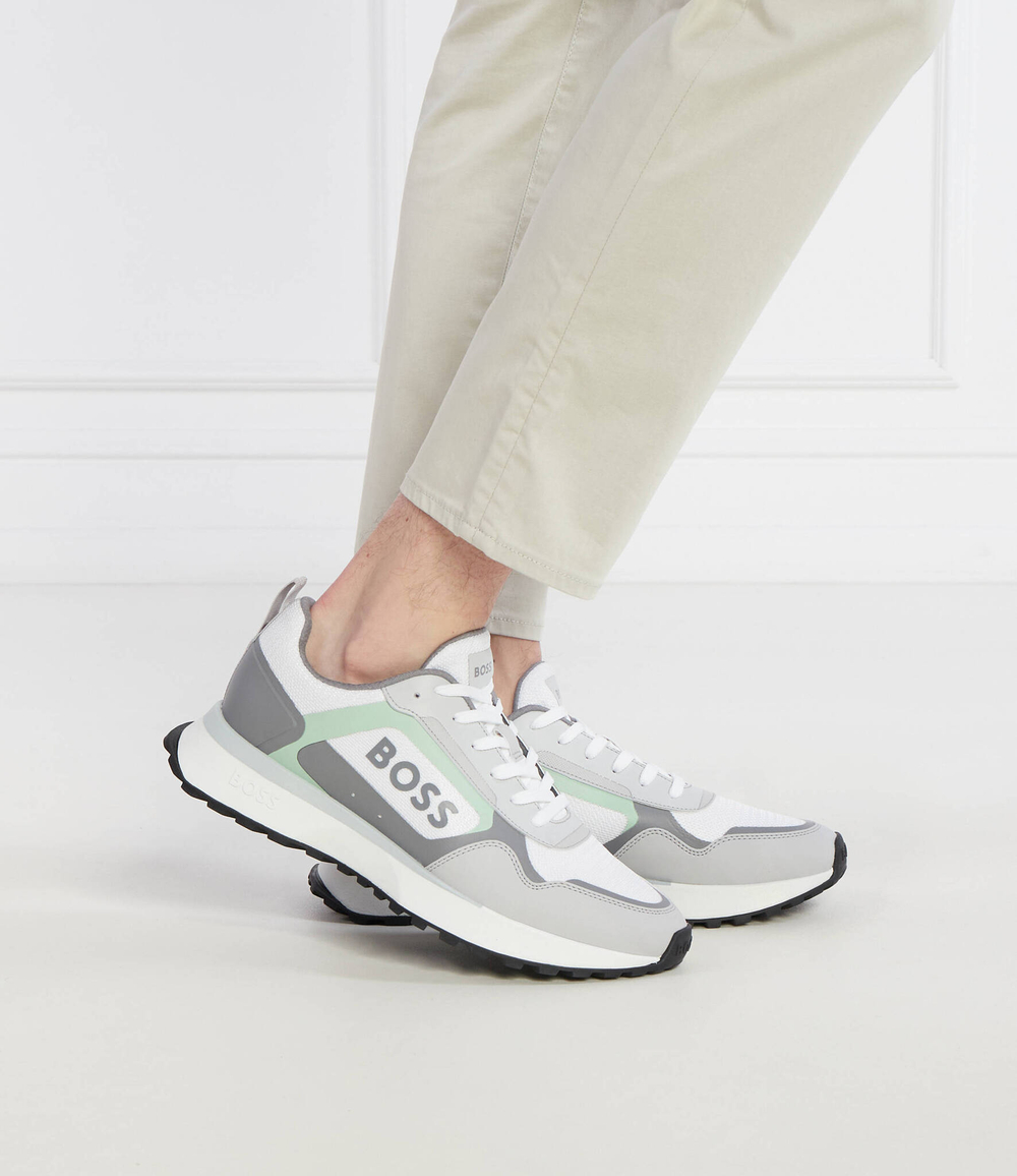 Кроссовки Jonah_Runn_merb BOSS BLACK - серый(50517300)