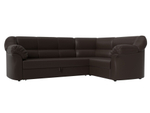 Диван угловой Карнелла правый угол, Коричневый, Экокожа, 29434