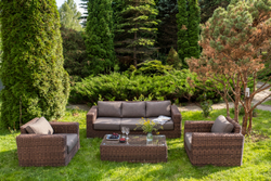 "Боно" лаунж-зона из искусственного ротанга, цвет бежевый