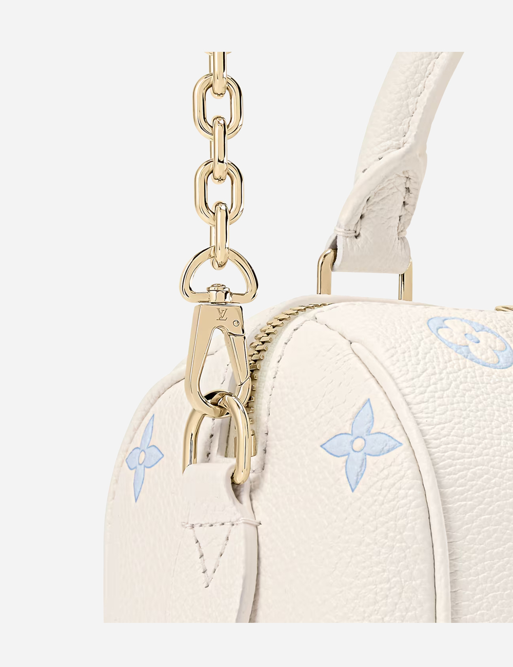 Сумка Louis Vuitton Speedy Bandoulière 20 "Milky White/Blue"