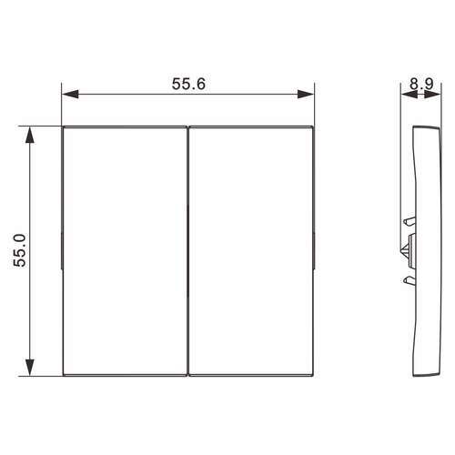 Клавиша 2-я, матовый белый, серия A07