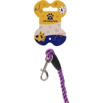 Поводок нейлоновый с карабином «Бро на прогулке», цвет фиолетовый, 1.3метра