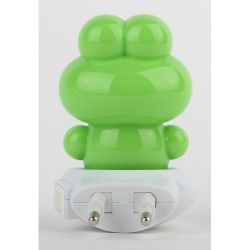 Ночник - светильник светодиодный ЭРА NN-608-SW-GR в розетку с выключателем зеленый | Ночники