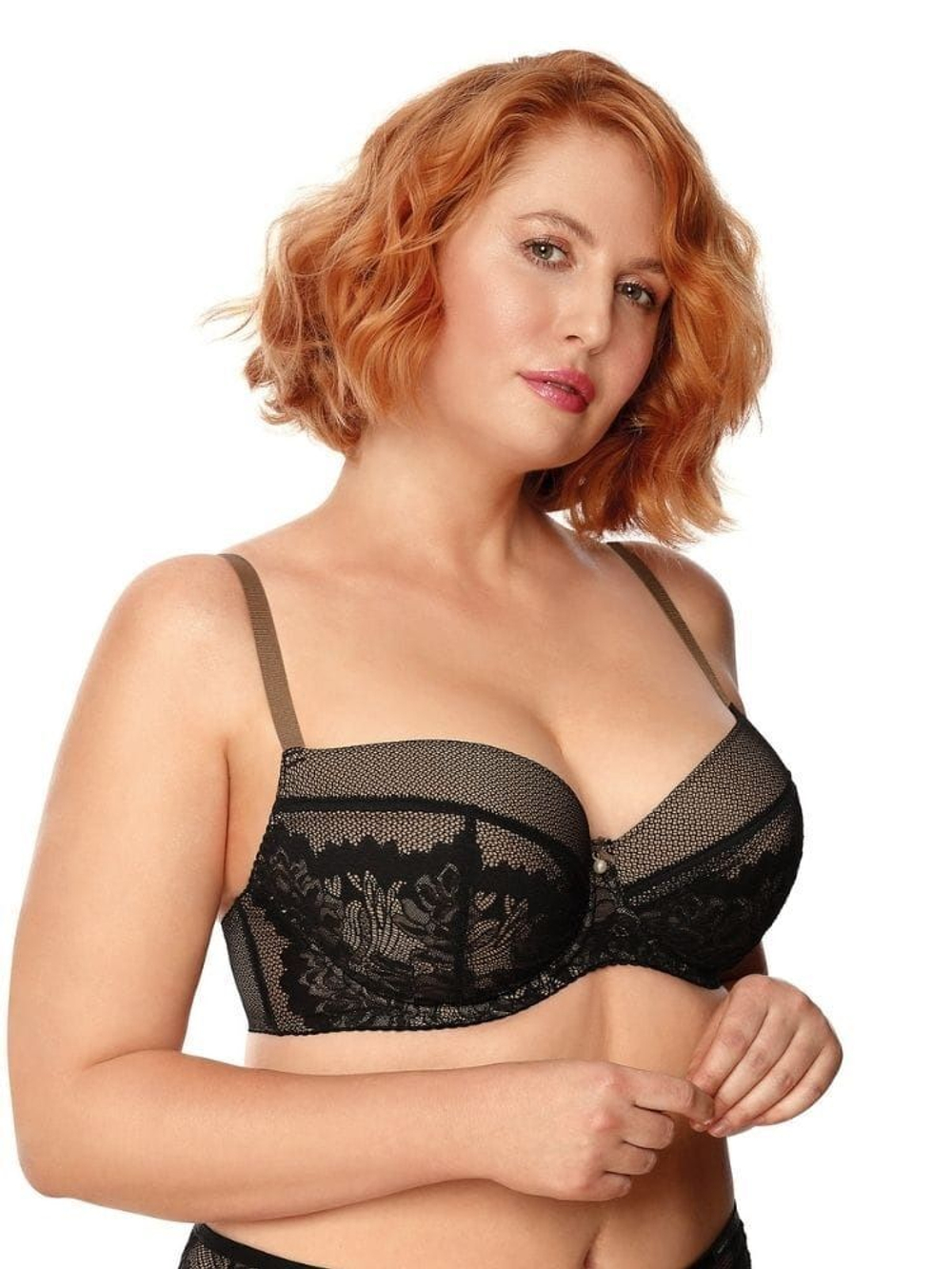 Бюстгальтер на косточках с пуш-ап вкладышами (Размер: 85D) (Цвет: кремовый)