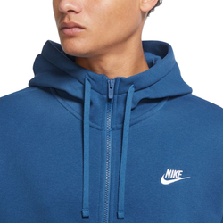 Мужская кофта теннисная Nike Swoosh M Club Hoodie FZ BB - dark marina blue/dark marina blue/white