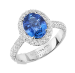 Кольцо с Сапфиром и Бриллиантами, R0070-4/3