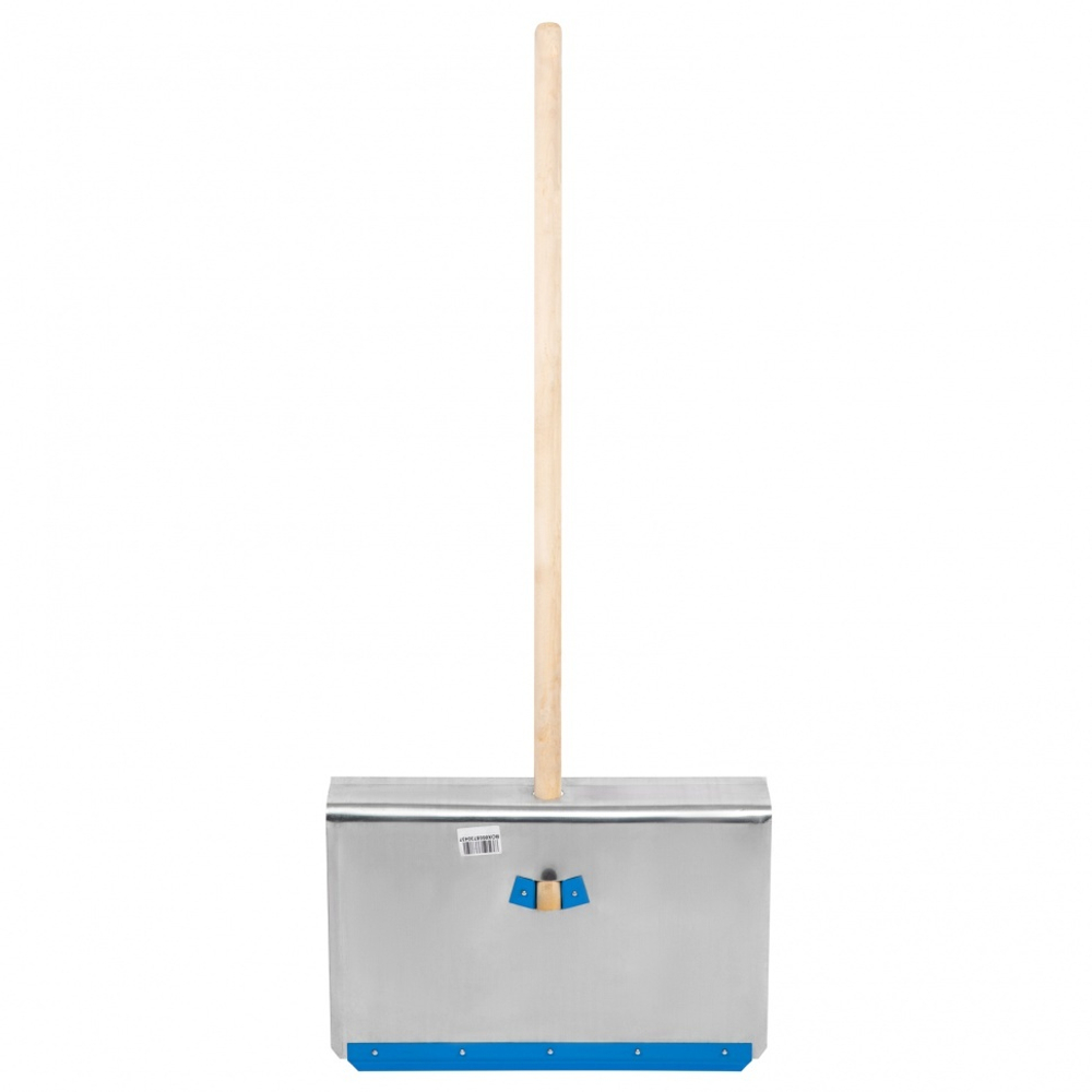 Лопата для уборки снега тротуарная, алюминиевая, 600 х 400 х 1420, деревянный черенок, Россия, Сибртех