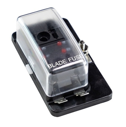 Панель на 4 предохранителя ATP/ATC/ATO с крышкой и индикацией исправности предохранителя