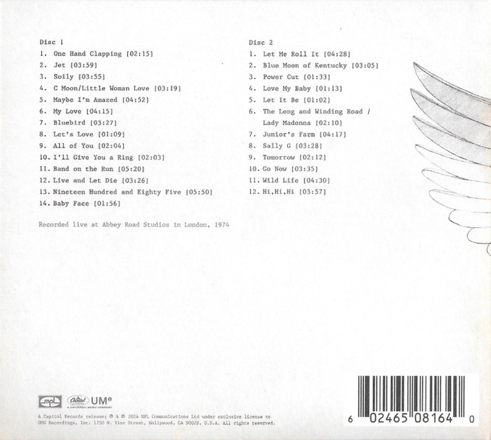 Paul McCartney & Wings / One Hand Clapping (2CD)